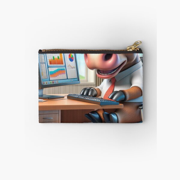 Item preview, Bull Market Analyst - Cartoon Finance Guru Artwork designed and sold by Moo-larious Creations From Down Udder.