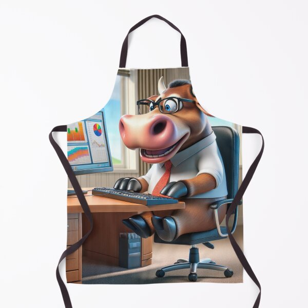 Item preview, Bull Market Analyst - Cartoon Finance Guru Artwork designed and sold by Moo-larious Creations From Down Udder.