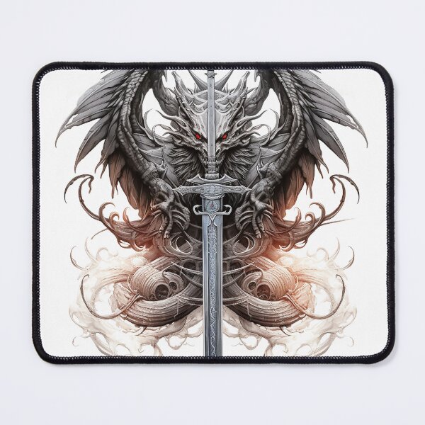 Item preview, Tattoo Style Dragon designed and sold by Lucy Goosy Art.