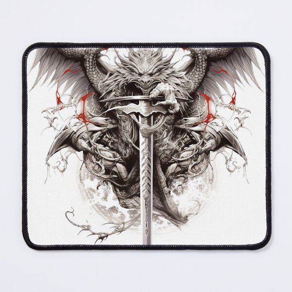 Item preview, Tattoo Style Dragon designed and sold by Lucy Goosy Art.