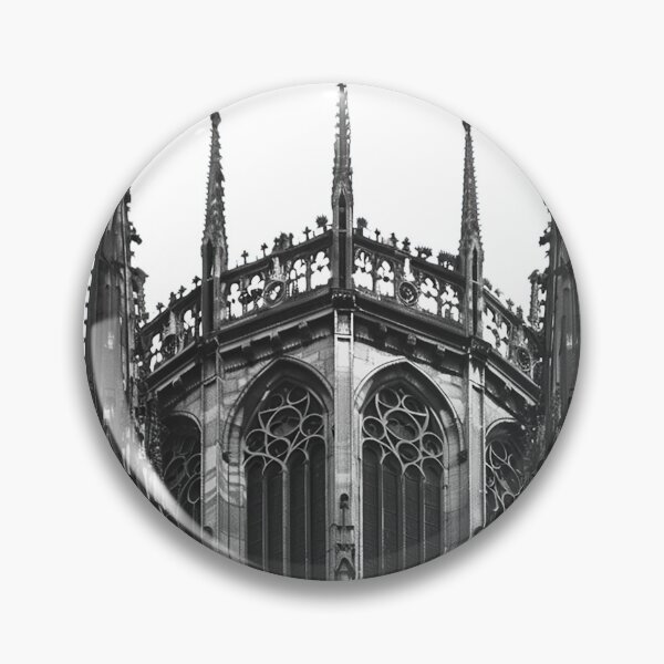 Item preview, Majestad gótica: intrincada catedral en blanco y negro designed and sold by 33wolvesdesigns.