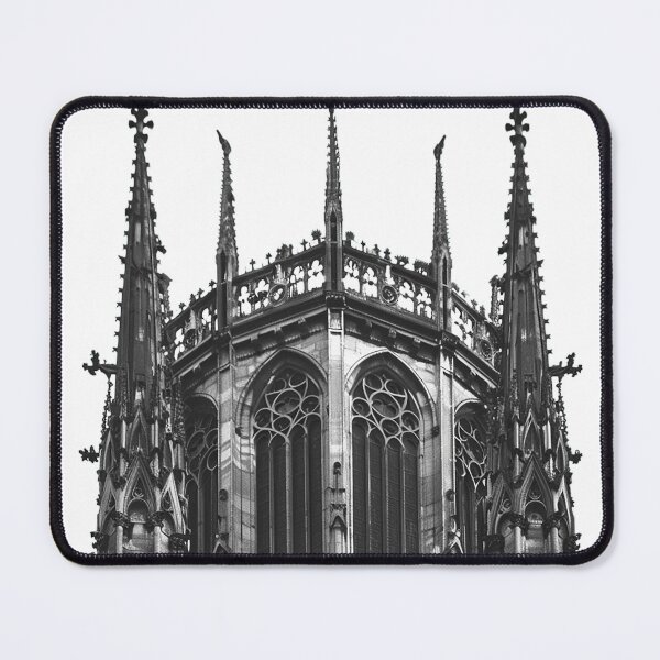 Item preview, Gothic Majesty: intricate black and white cathedral designed and sold by 33wolvesdesigns.