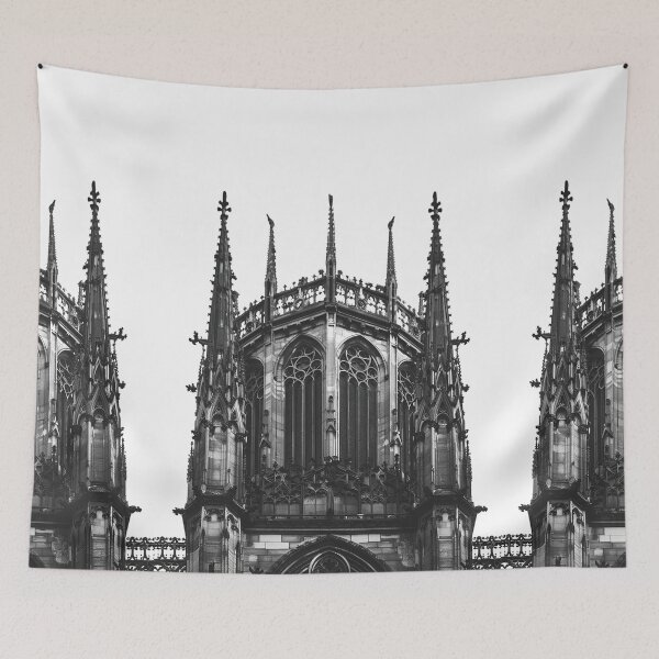 Item preview, Gothic Majesty: intricate black and white cathedral  designed and sold by 33wolvesdesigns.