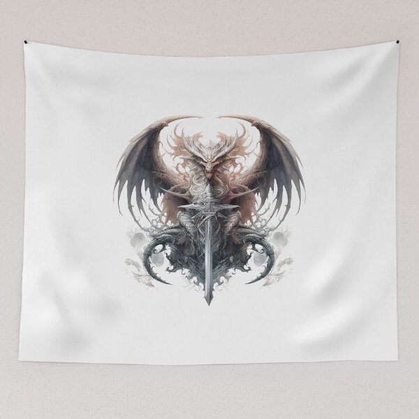 Item preview, Tattoo Style Dragon designed and sold by Lucy Goosy Art.