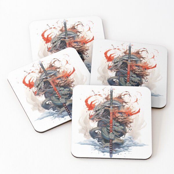 Item preview, Tattoo Style Dragon designed and sold by Lucy Goosy Art.