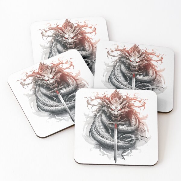 Item preview, Tattoo Style Dragon designed and sold by Lucy Goosy Art.