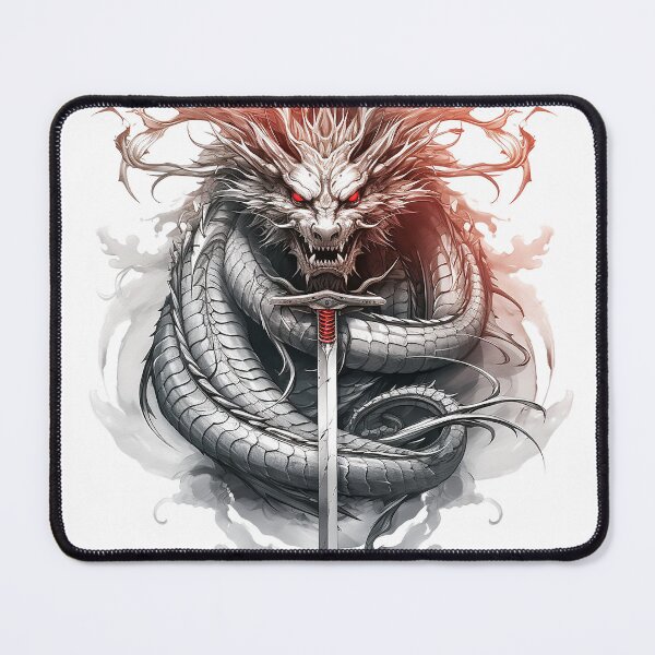 Item preview, Tattoo Style Dragon designed and sold by Lucy Goosy Art.