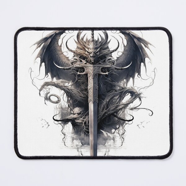 Item preview, Tattoo Style Dragon designed and sold by Lucy Goosy Art.