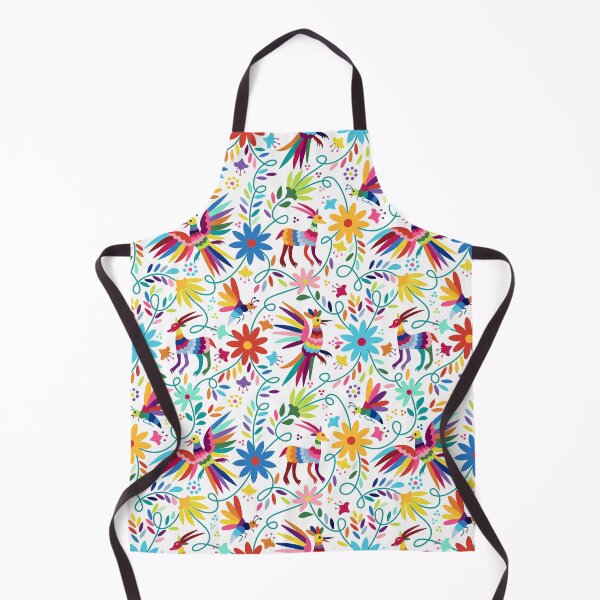 Item preview, Mexican Otomi white floral seamless Pattern designed and sold by kavalenkavart.
