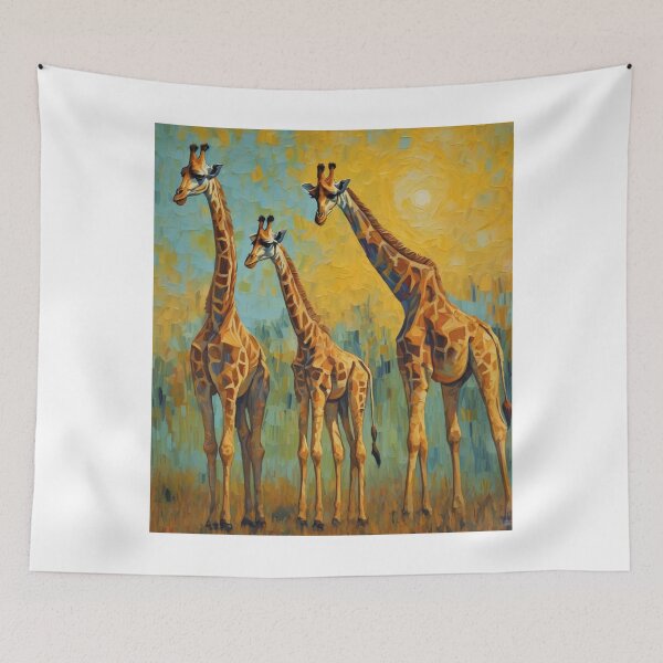 Item preview, "Family of Giraffes: Majestic Harmony" designed and sold by Artisticanvas.