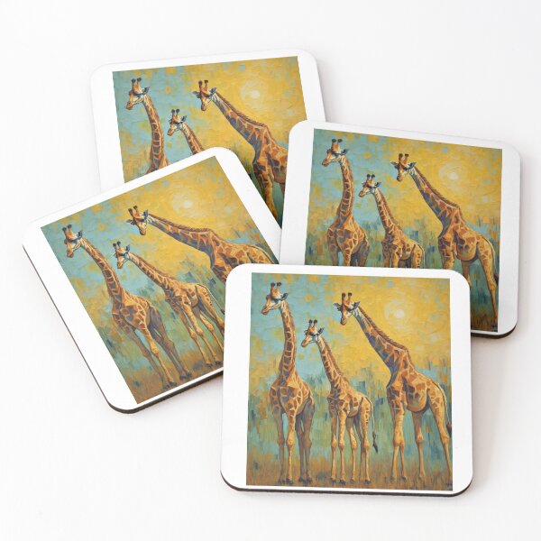 Item preview, "Family of Giraffes: Majestic Harmony" designed and sold by Artisticanvas.