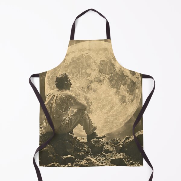 Item preview, Vintage Sitting Man Watching the Full Moon designed and sold by HollywoodInked.