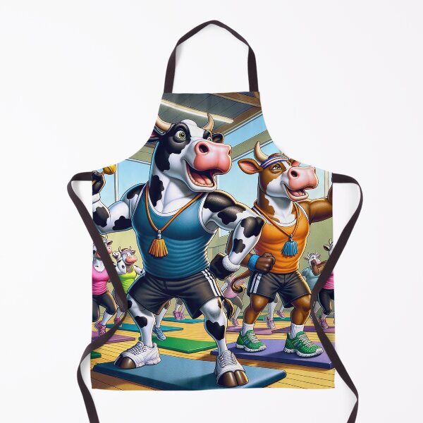 Item preview, Fitness Frenzy - Aerobic Cows in Action designed and sold by Moo-larious Creations From Down Udder.