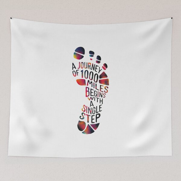 Item preview, A JOURNEY OF 1000 MILES BEGINS WITH A SINGLE STEP designed and sold by PGAart.