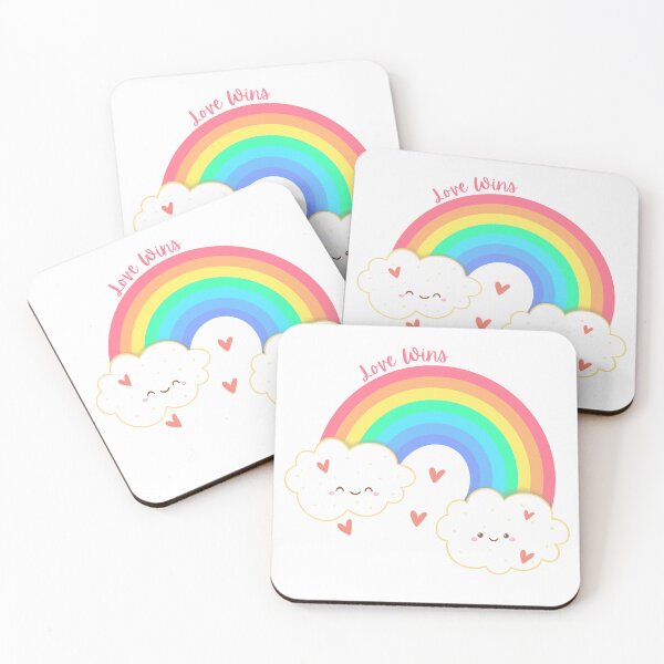 Item preview, Love Wins, Pride, Queer LGBTQ Rainbow Print designed and sold by Thehatinthecat.