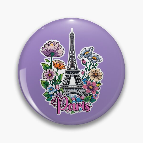 Artikelvorschau, Eiffel Tower In Paris France With Flowers entworfen und verkauft von TheArtOfPat.