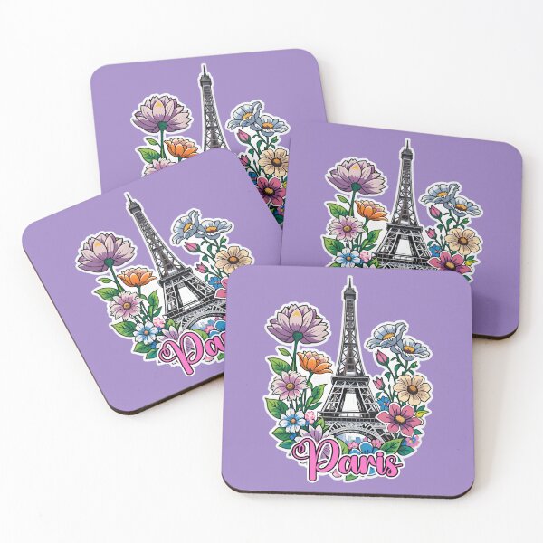 Artikelvorschau, Eiffel Tower In Paris France With Flowers entworfen und verkauft von TheArtOfPat.