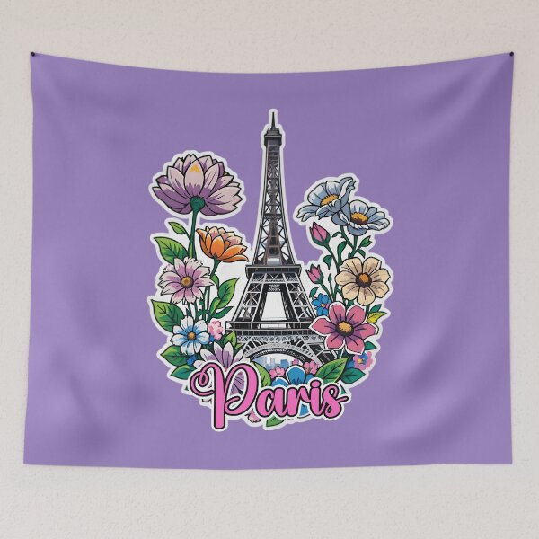 Item preview, Eiffel Tower In Paris France With Flowers designed and sold by TheArtOfPat.