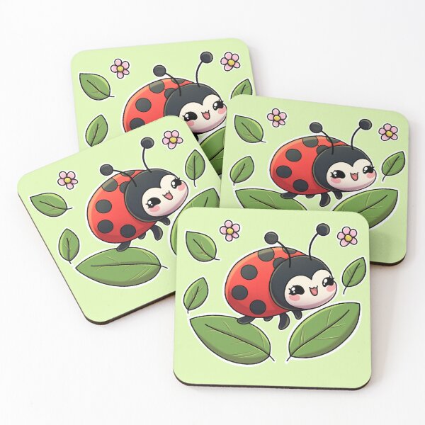 Item preview, Ladybug with leaves designed and sold by Kiskadee-Draw.