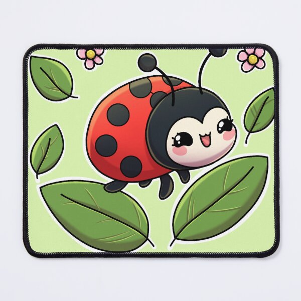 Item preview, Ladybug with leaves designed and sold by Kiskadee-Draw.
