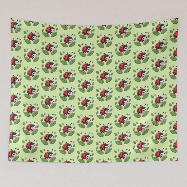 Item preview, Ladybug with leaves designed and sold by Kiskadee-Draw.