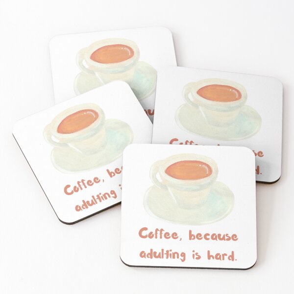 Item preview, Café, porque ser adulto es Difícil designed and sold by GoldenPaper.