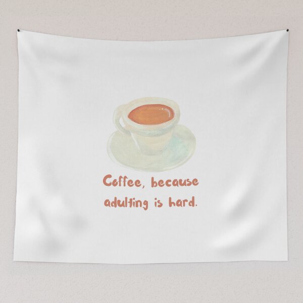 Item preview, Café, porque ser adulto es Difícil designed and sold by GoldenPaper.