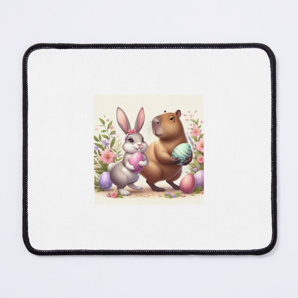 Item preview, Capybara Celebrates Easter with Little Bunny1 designed and sold by Capybara Art Lover.