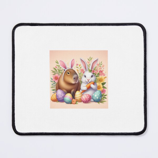 Item preview, Capybara Celebrates Easter with Little Bunny2 designed and sold by Capybara Art Lover.