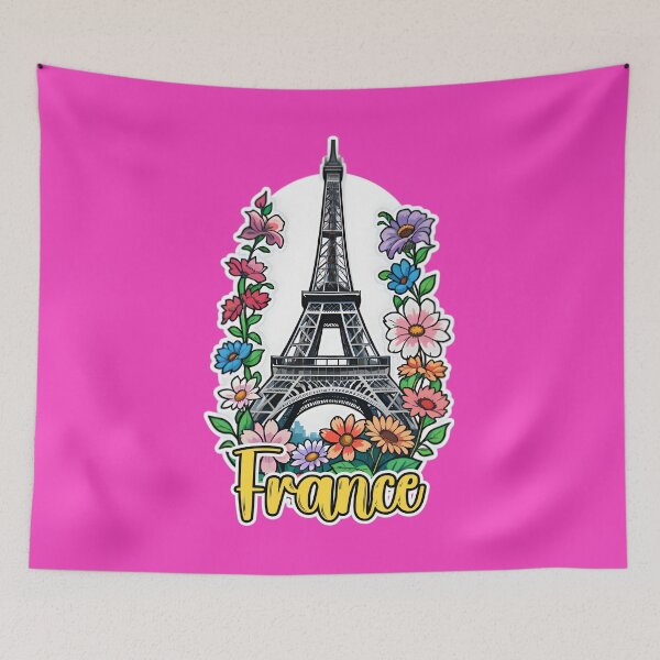 Item preview, Eiffel Tower In Paris France With Flowers designed and sold by TheArtOfPat.