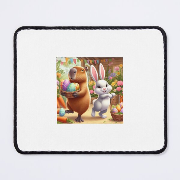 Item preview, Capybara Celebrates Easter with Little Bunny5 designed and sold by Capybara Art Lover.