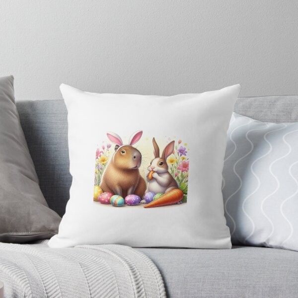 Item preview, Capybara Celebrates Easter with Little Bunny7 designed and sold by Capybara Art Lover.