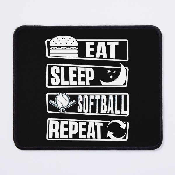 Item preview, Eat Sleep Softball Repeat Funny Teens Girls Boys Kids Men designed and sold by 07Art.