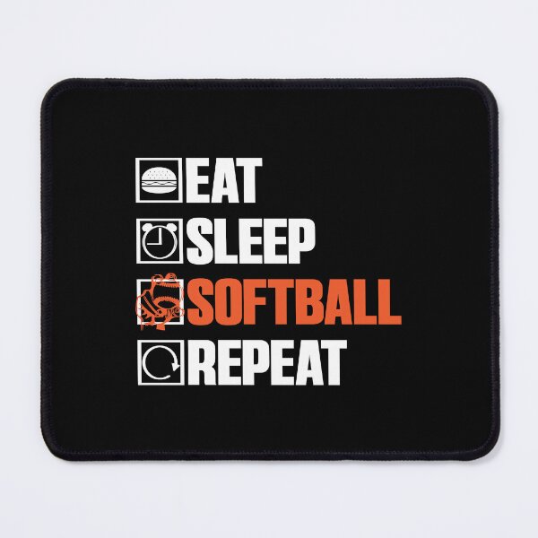 Item preview, Eat Sleep Softball Repeat Funny Teens Girls Boys Kids Men designed and sold by 07Art.