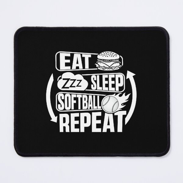 Item preview, Eat Sleep Softball Repeat Funny Teens Girls Boys Kids Men designed and sold by 07Art.