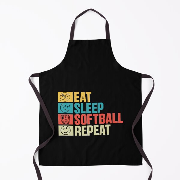 Item preview, Eat Sleep Softball Repeat Funny Teens Girls Boys Kids Men designed and sold by 07Art.