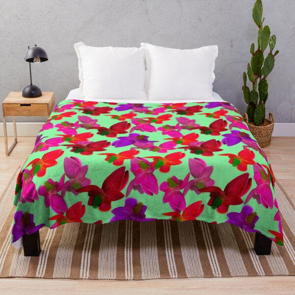 Item preview, Beautiful Colorful Christmas Cactus - Floral Photography - Repeating Pattern designed and sold by Victoria Rose.