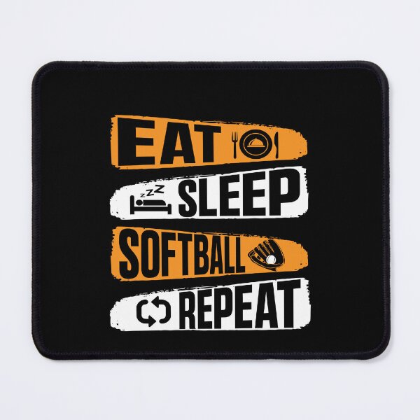 Item preview, Eat Sleep Softball Repeat Funny Teens Girls Boys Kids Men designed and sold by 07Art.