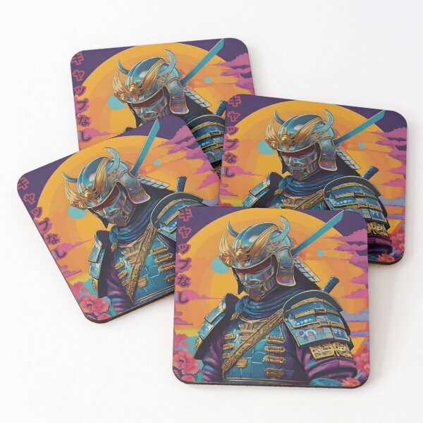 Item preview, Sunset Samurai - Vibrant Armor Warrior Artwork No Cap designed and sold by ShogunStyle.