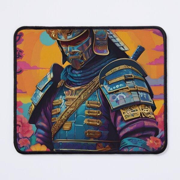 Item preview, Sunset Samurai - Vibrant Armor Warrior Artwork No Cap designed and sold by ShogunStyle.