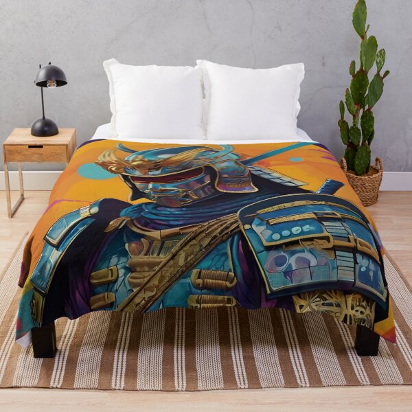 Item preview, Sunset Samurai - Vibrant Armor Warrior Artwork No Cap designed and sold by ShogunStyle.