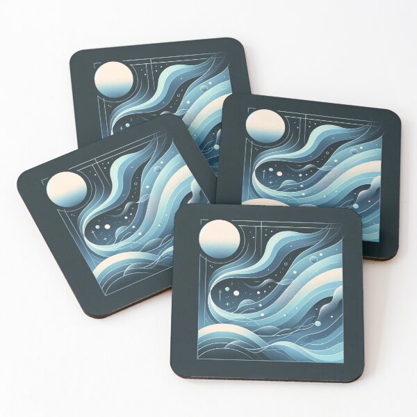 Item preview, Lunar Serenity Blue Wave designed and sold by Content by Steph.