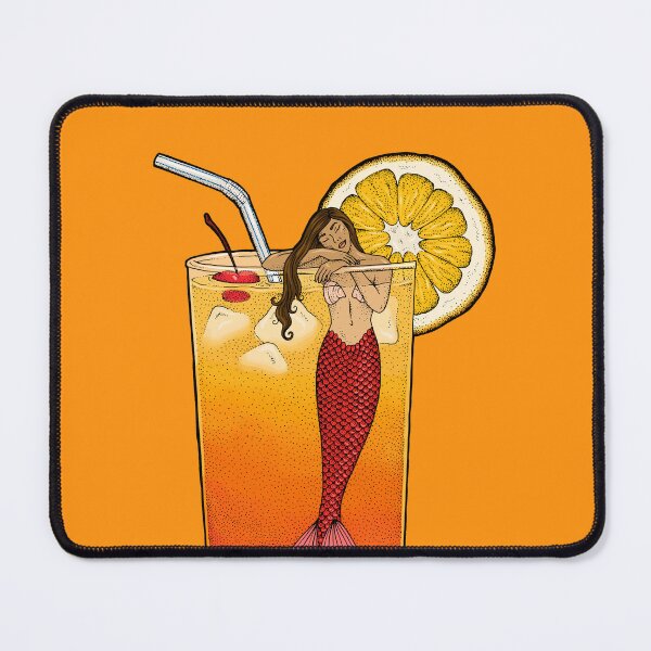 Item preview, Tequila Sunrise Mermaid Cocktail Illustration designed and sold by Elizabeth Weglein.