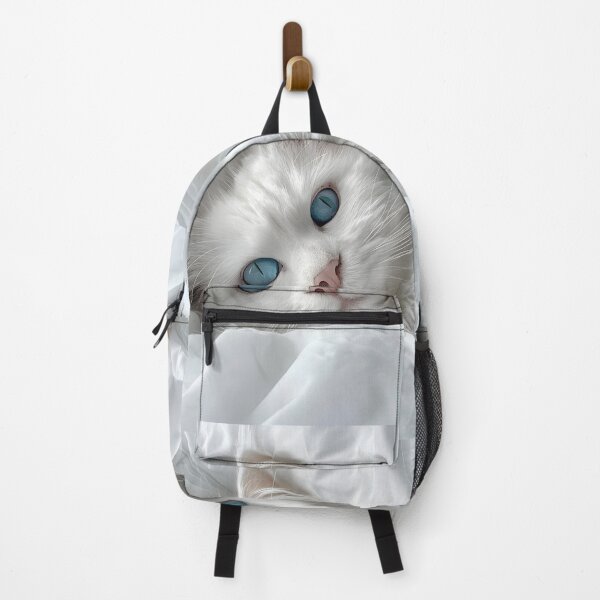 Item preview, Turkish Angora white cat with blue eyes designed and sold by dcrc.