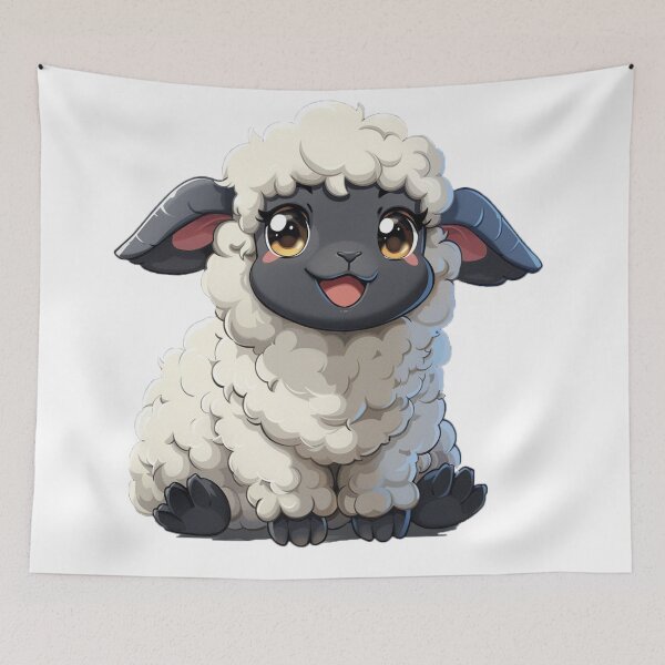 Item preview, Cute cartoon sheep designed and sold by Stickermagician.