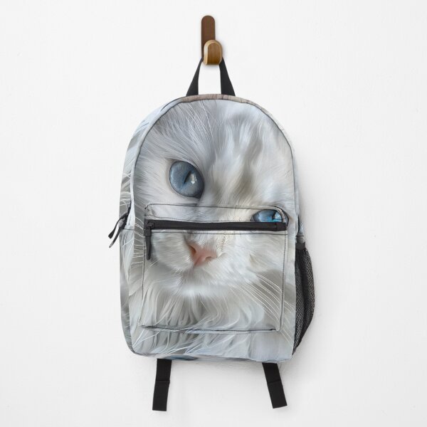 Item preview, turkish angora white cat with blue eyes designed and sold by dcrc.