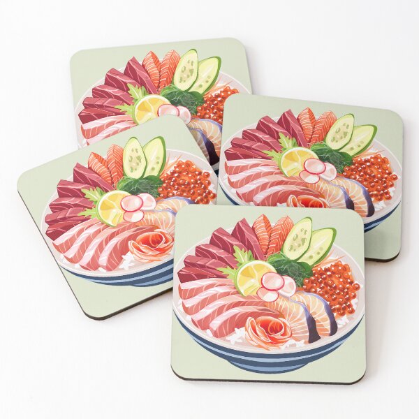 Item preview, Donburi - seafood don designed and sold by sakurashorty.