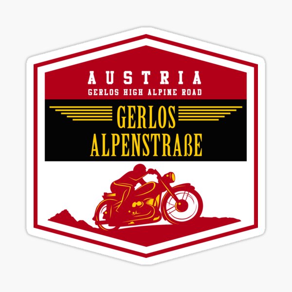 Österreich - Gerlos Alpenstraßen-Weinlese-Motorrad-Entwurf Sticker