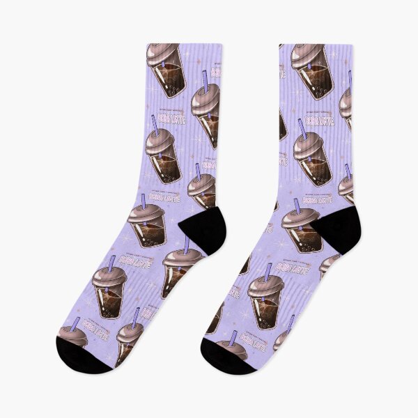 Item preview, Boba Tea + Coffee = Boba Latte (lavender background) designed and sold by MptR.