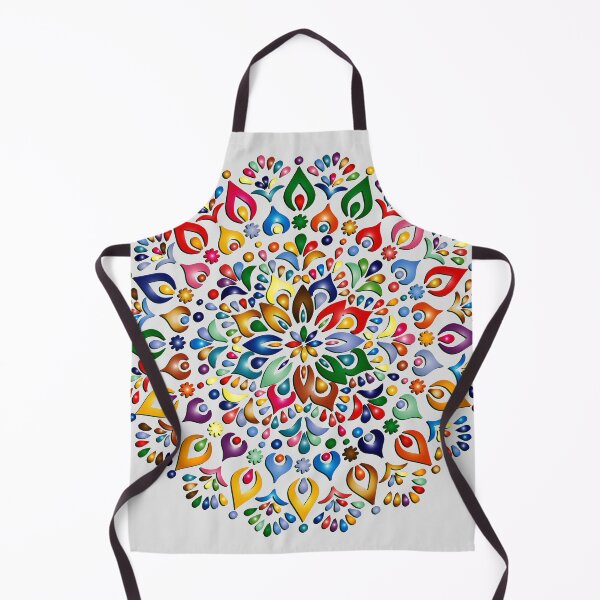 Aperçu de l'œuvre Mandala floral coloré sur blanc créée et vendue par simpleones.